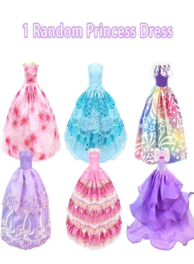 VLUSSO Doll Clothes and Accessories for 11.5 Inch Doll Dress Up Set with 1 Wedding Gown Dress 2 Fashion Dresses 4 Mini Dresses 2 Tops and Pants Outfits Swimsuits 10 Shoes 10 Bags Toys Gift for Girls - Image 3